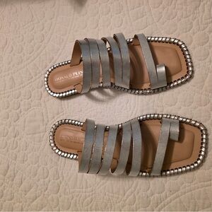 Donald J. Pliner Metallic Silver Sandals